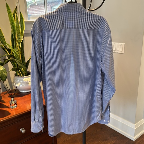 Men’s micro box print cotton dress shirt. - Picture 4 of 4